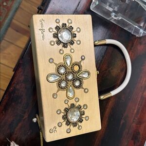 Enid Collins tres flores vintage wooden purse